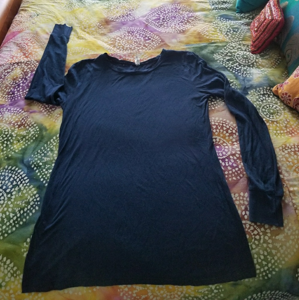Blue BKE burn out long sleeve top